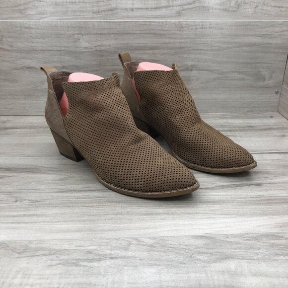Dolce Vita Ankle Boots Women's 9.5 Brown Suede Slip On Booties - Picture 4 of 11